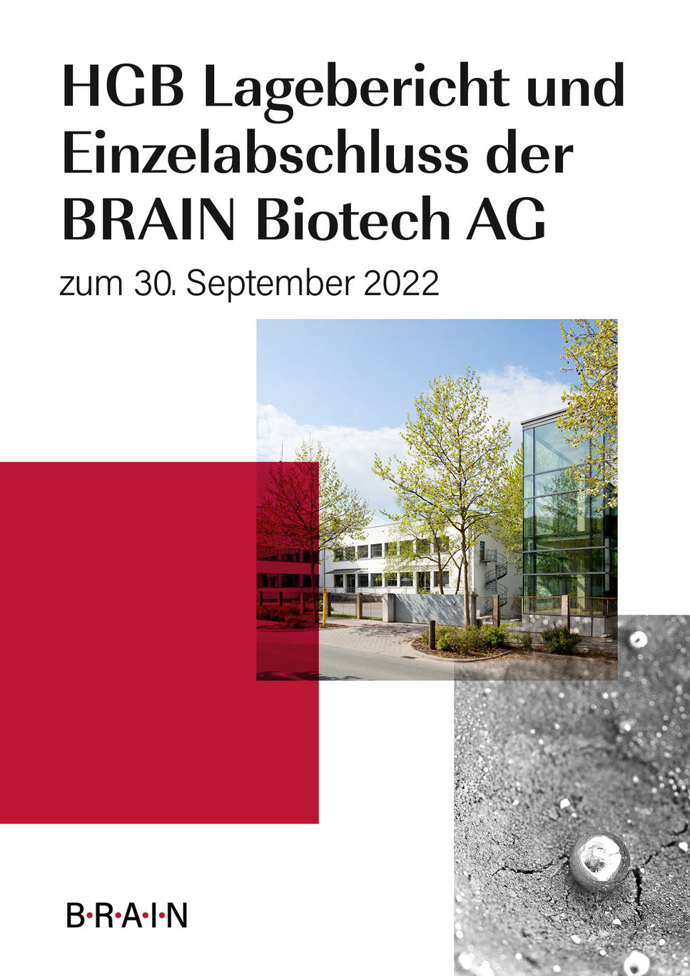Titelseite HGB Lagebericht und Einzelabschluss der BRAIN Biotech AG