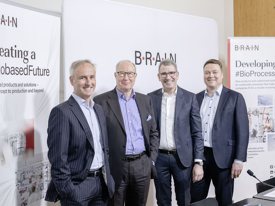 Der Vorstand der BRAIN Biotech AG mit dem neuen und dem vorherigen Aufsichtsratsvorsitzenden
